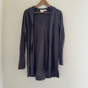 Cynthia Rowley Linen Hooded Cardigan
